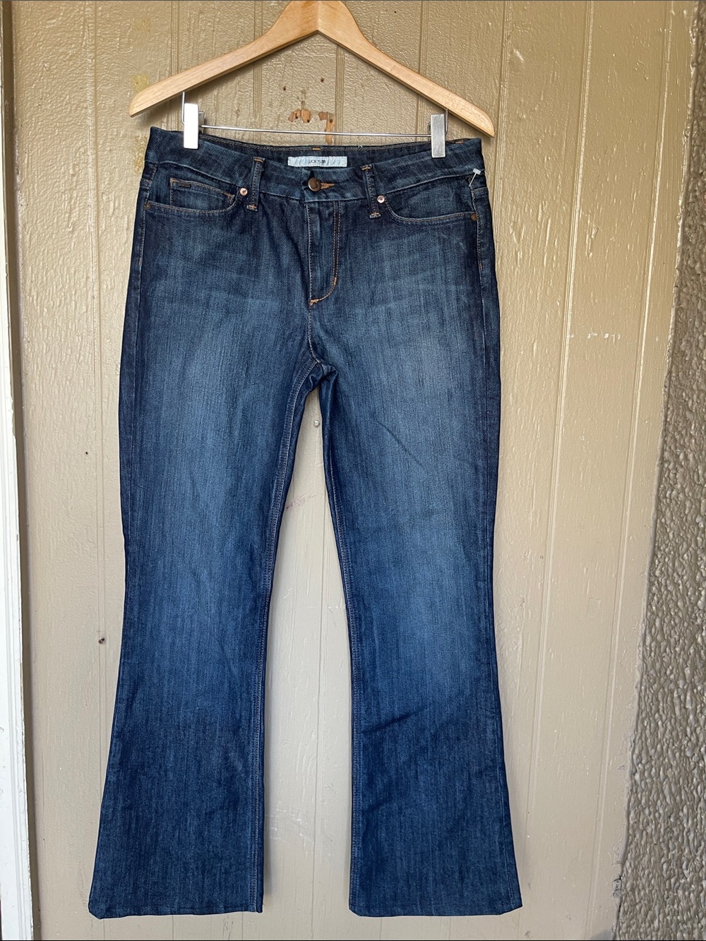 Joe’s Jean Dark Wash Low Rise Boot Cut Jeans in Muse Fit Size 30